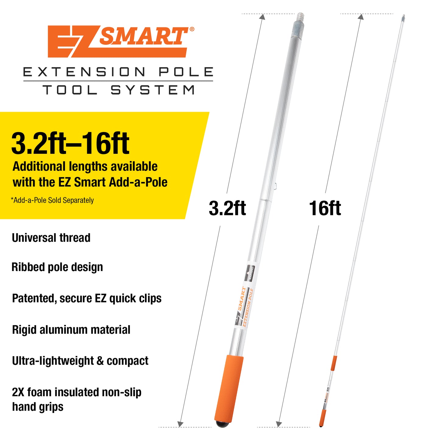 16' Extension Pole, Case of six (6)